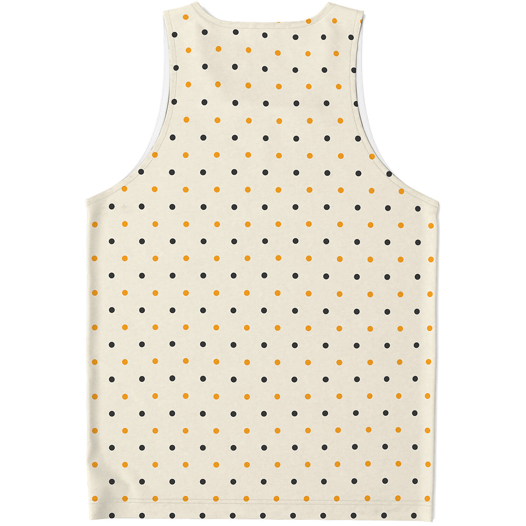 Halloween Polka Dot Pattern Print Men's Tank Top