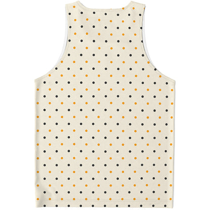 Halloween Polka Dot Pattern Print Men's Tank Top