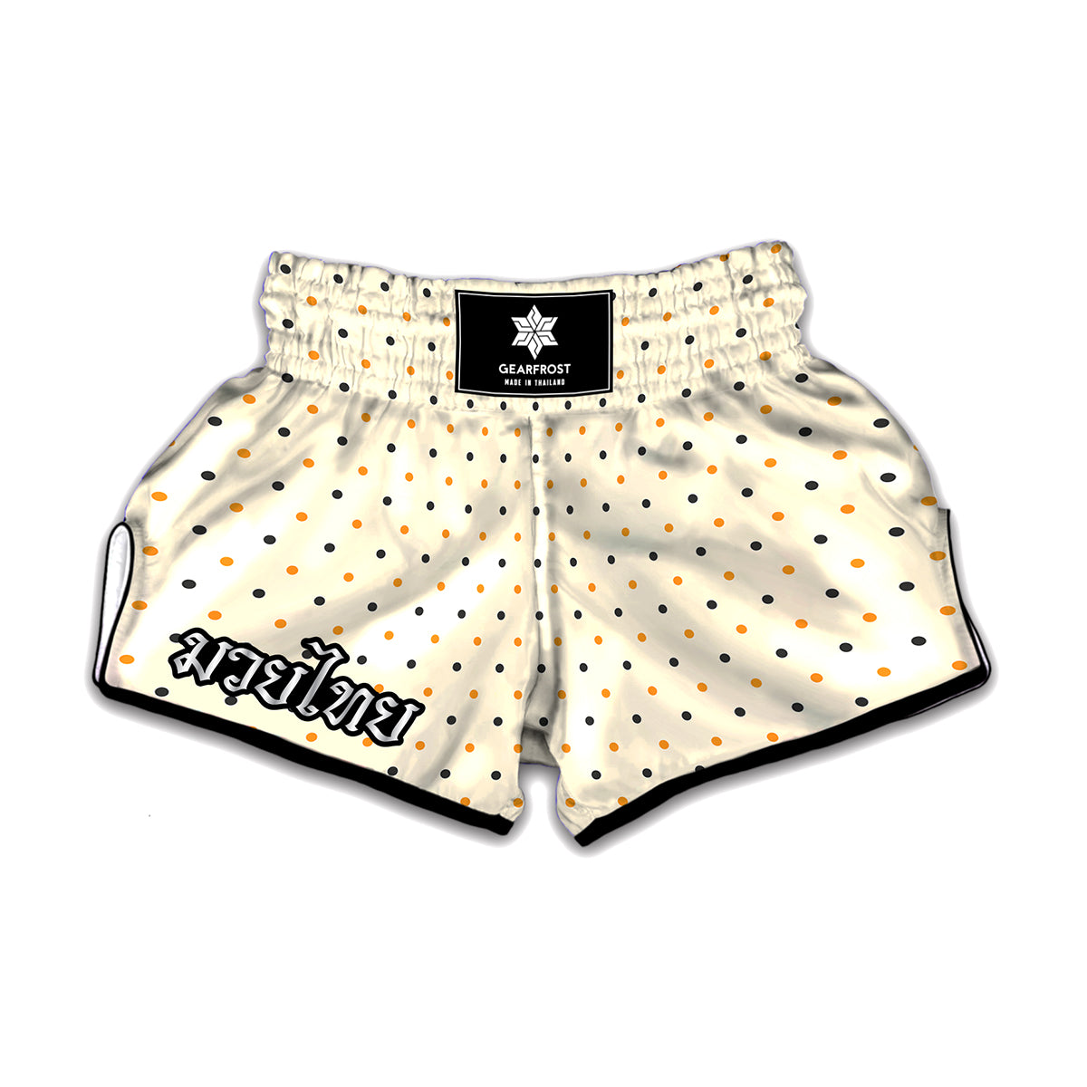 Halloween Polka Dot Pattern Print Muay Thai Boxing Shorts