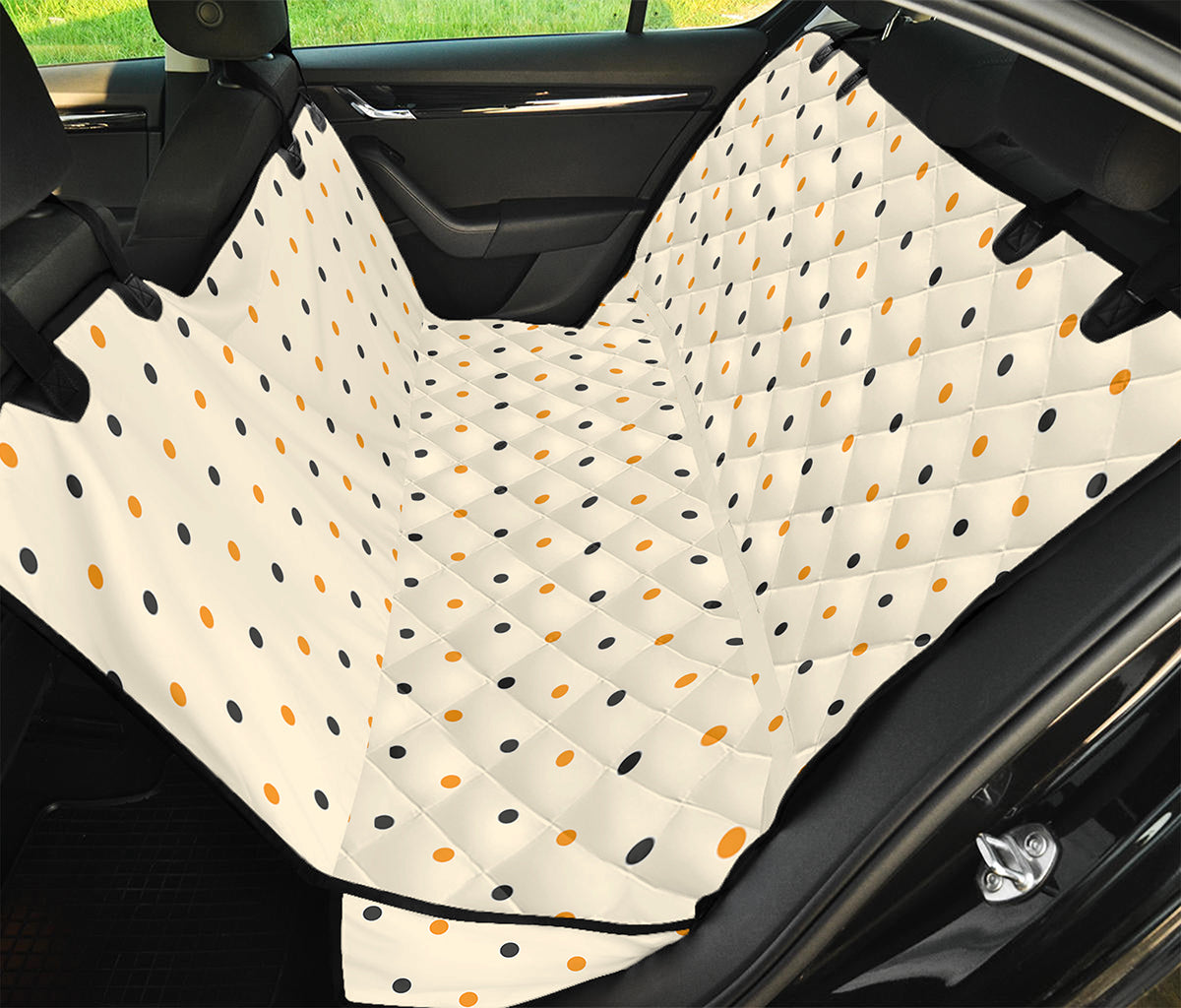 Halloween Polka Dot Pattern Print Pet Car Back Seat Cover