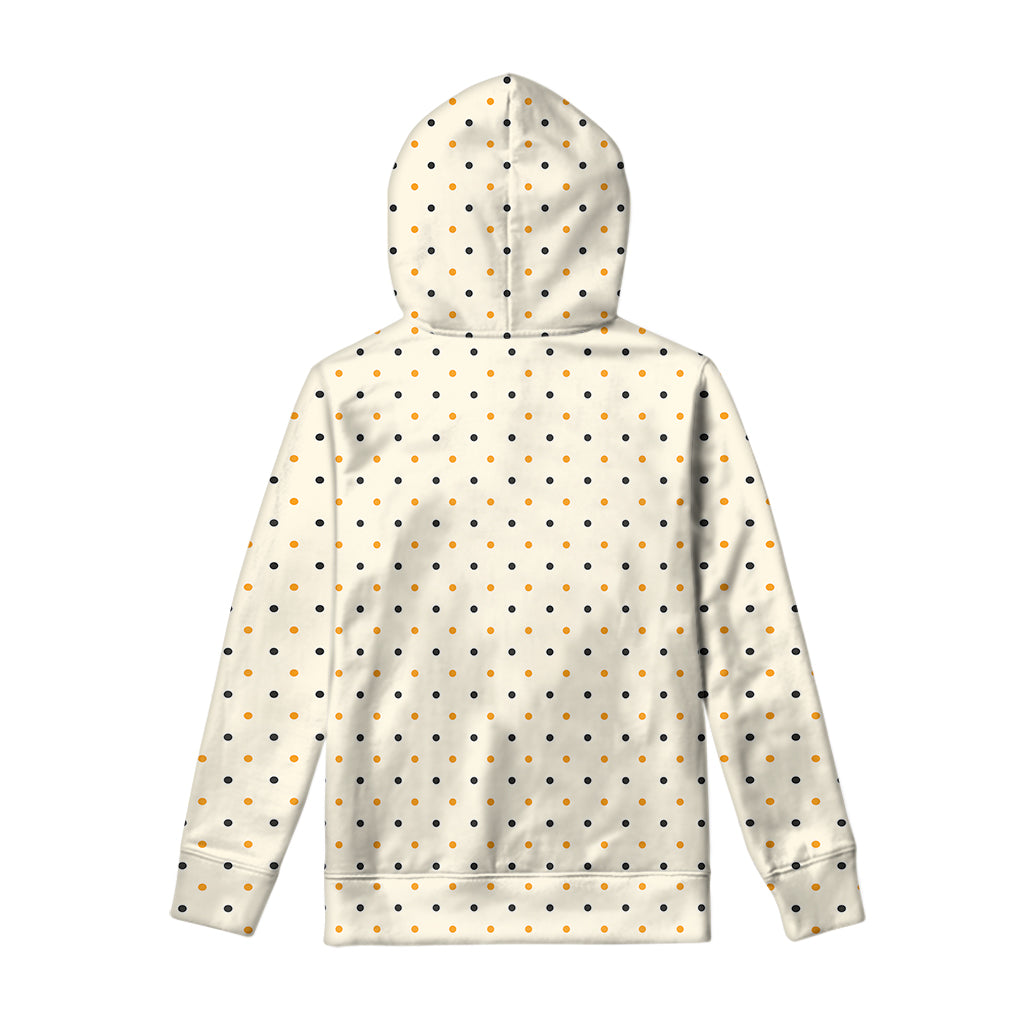 Halloween Polka Dot Pattern Print Pullover Hoodie