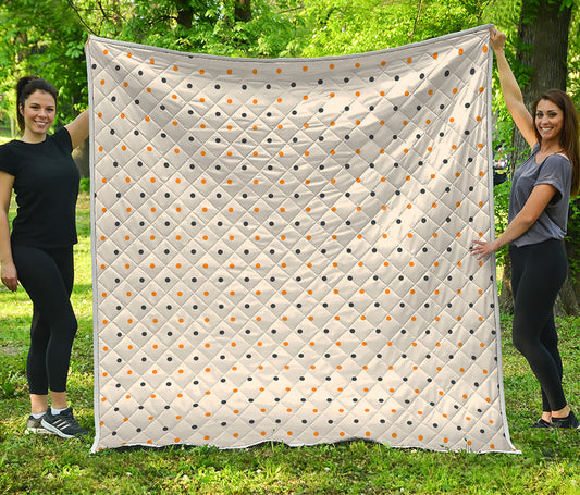 Halloween Polka Dot Pattern Print Quilt