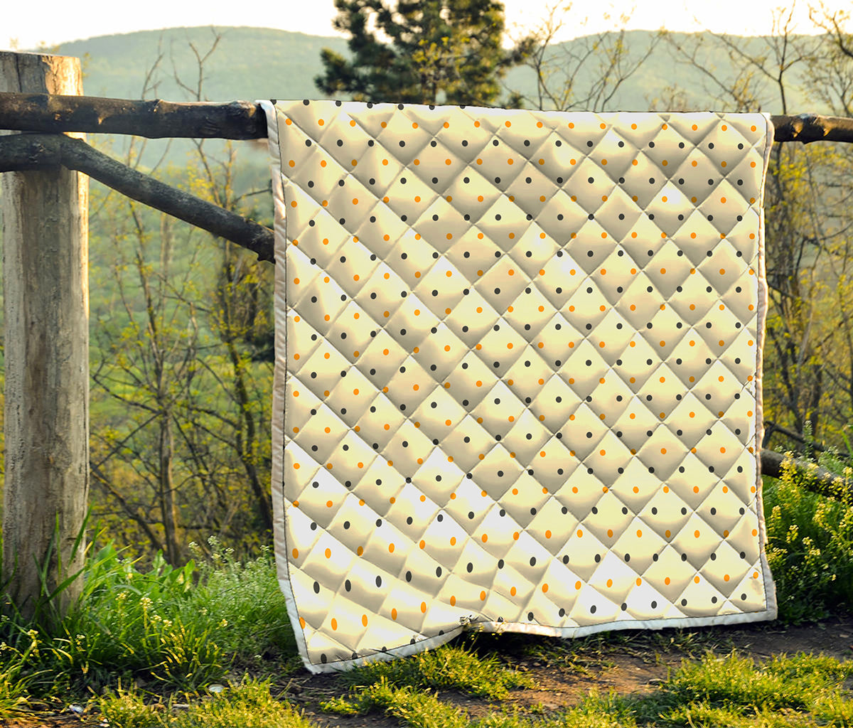 Halloween Polka Dot Pattern Print Quilt