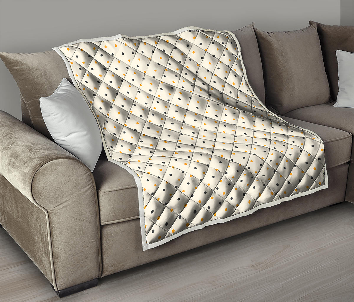 Halloween Polka Dot Pattern Print Quilt