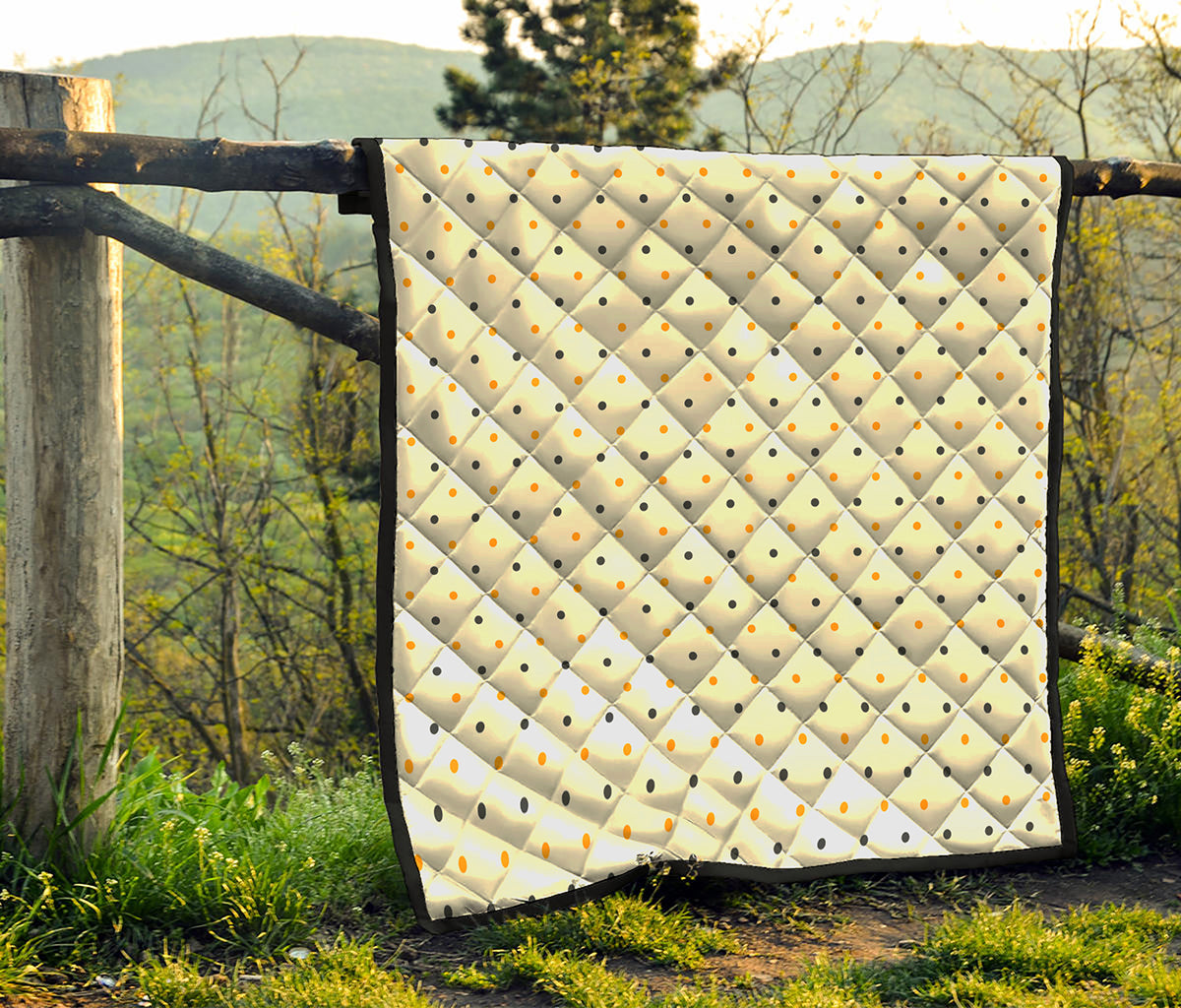 Halloween Polka Dot Pattern Print Quilt