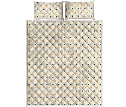 Halloween Polka Dot Pattern Print Quilt Bed Set