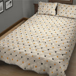 Halloween Polka Dot Pattern Print Quilt Bed Set