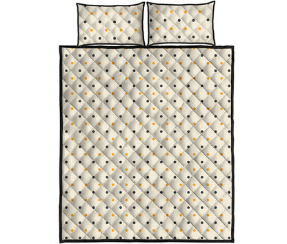 Halloween Polka Dot Pattern Print Quilt Bed Set