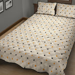 Halloween Polka Dot Pattern Print Quilt Bed Set