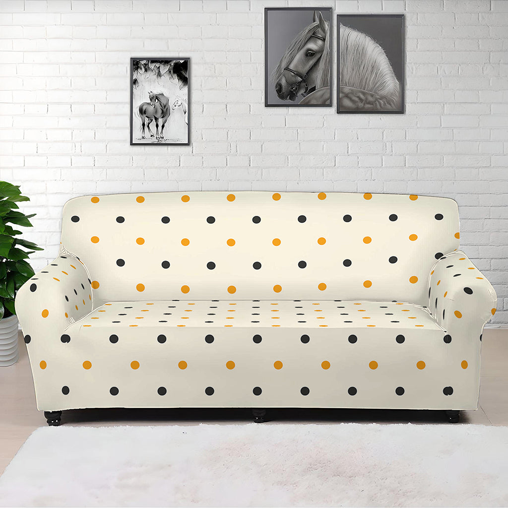 Halloween Polka Dot Pattern Print Sofa Cover