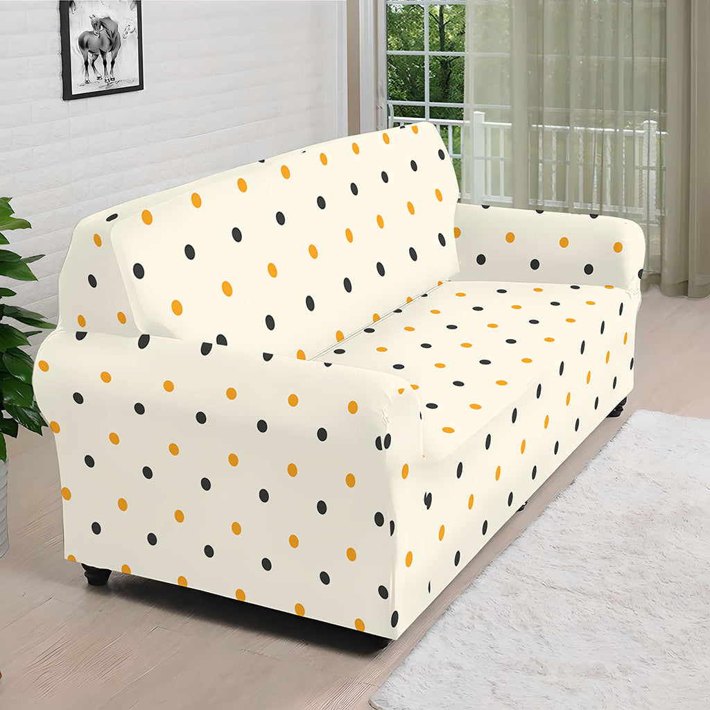 Halloween Polka Dot Pattern Print Sofa Cover