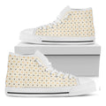Halloween Polka Dot Pattern Print White High Top Sneakers