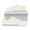 Halloween Polka Dot Pattern Print White Low Top Sneakers