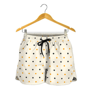 Halloween Polka Dot Pattern Print Women's Shorts