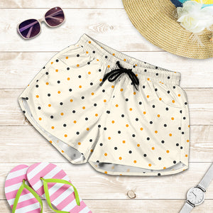 Halloween Polka Dot Pattern Print Women's Shorts