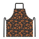 Halloween Pumpkin And Bat Pattern Print Apron