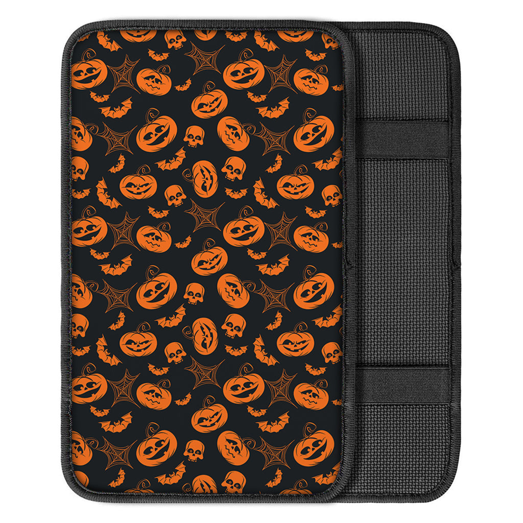 Halloween Pumpkin And Bat Pattern Print Car Center Console Cover