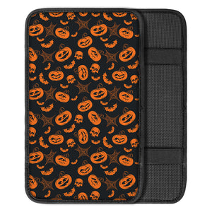 Halloween Pumpkin And Bat Pattern Print Car Center Console Cover