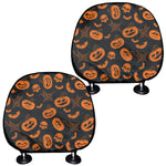 Halloween Pumpkin And Bat Pattern Print Car Headrest Covers