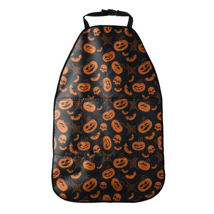Halloween Pumpkin And Bat Pattern Print Car Seat Organizers