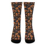Halloween Pumpkin And Bat Pattern Print Crew Socks