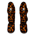 Halloween Pumpkin And Bat Pattern Print Muay Thai Shin Guard