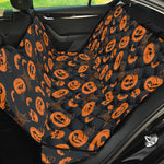 Halloween Pumpkin And Bat Pattern Print Pet Car Back Seat Cover