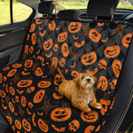 Halloween Pumpkin And Bat Pattern Print Pet Car Back Seat Cover