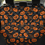 Halloween Pumpkin And Bat Pattern Print Pet Car Back Seat Cover