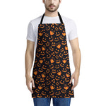 Halloween Pumpkin Faces Pattern Print Apron