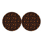 Halloween Pumpkin Faces Pattern Print Car Coasters