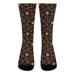 Halloween Pumpkin Faces Pattern Print Crew Socks