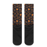 Halloween Pumpkin Faces Pattern Print Crew Socks