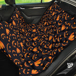 Halloween Pumpkin Faces Pattern Print Pet Car Back Seat Cover