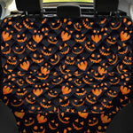 Halloween Pumpkin Faces Pattern Print Pet Car Back Seat Cover