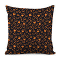 Halloween Pumpkin Faces Pattern Print Pillow Cover