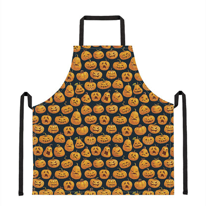 Halloween Pumpkin Jack-O'-Lantern Print Apron