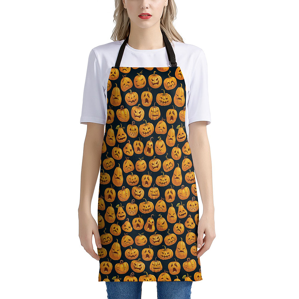 Halloween Pumpkin Jack-O'-Lantern Print Apron
