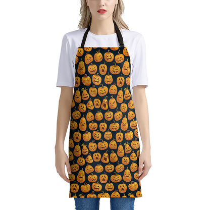 Halloween Pumpkin Jack-O'-Lantern Print Apron
