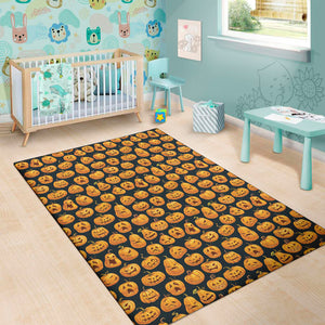 Halloween Pumpkin Jack-O'-Lantern Print Area Rug