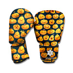 Halloween Pumpkin Jack-O'-Lantern Print Boxing Gloves