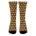 Halloween Pumpkin Jack-O'-Lantern Print Crew Socks