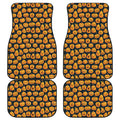 Halloween Pumpkin Jack-O'-Lantern Print Front and Back Car Floor Mats