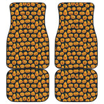 Halloween Pumpkin Jack-O'-Lantern Print Front and Back Car Floor Mats