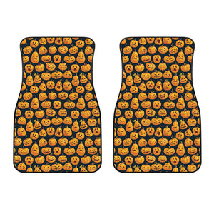 Halloween Pumpkin Jack-O'-Lantern Print Front Car Floor Mats