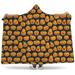 Halloween Pumpkin Jack-O'-Lantern Print Hooded Blanket