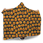 Halloween Pumpkin Jack-O'-Lantern Print Hooded Blanket