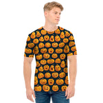 Halloween Pumpkin Jack-O'-Lantern Print Men's T-Shirt