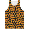 Halloween Pumpkin Jack-O'-Lantern Print Men's Tank Top