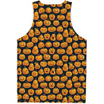 Halloween Pumpkin Jack-O'-Lantern Print Men's Tank Top